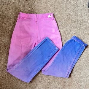 Vintage ombré hand dyed wrangler jeans